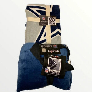 Dallas Cowboys NFL Throw Blanket and Pillows Team Name, Logo